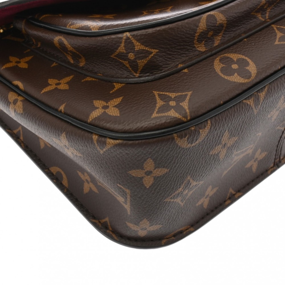 Louis Vuitton Passy Chain Shoulder Brown Black Bag Back - Picture 5 of 15